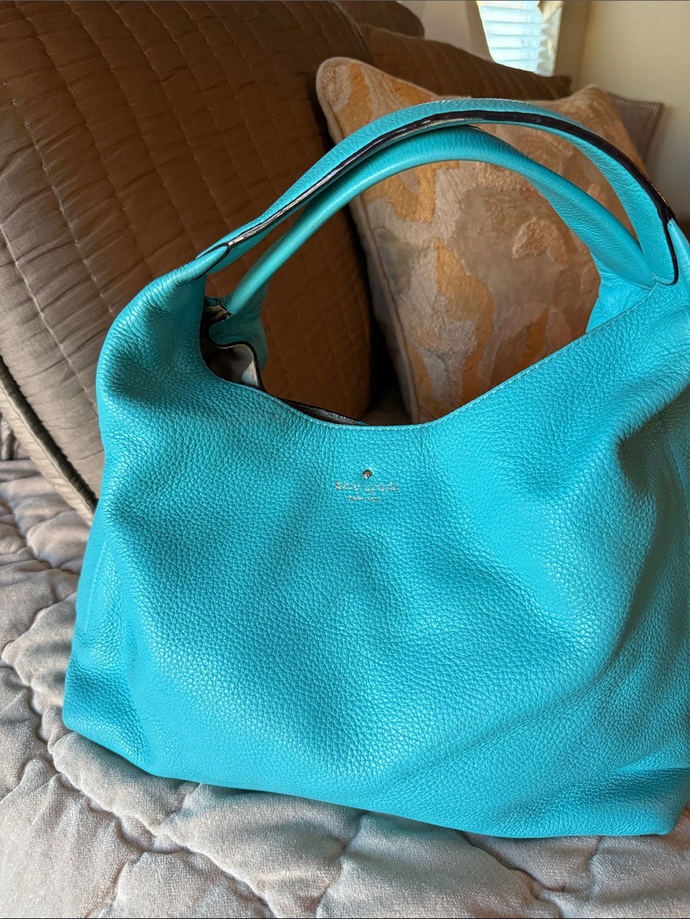 Kate Spade Turquoise Leather Shoulder Bag